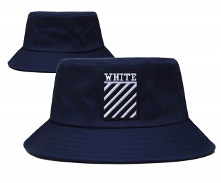 White OFF Bucket Hats 97067