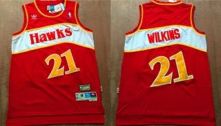 Vintage NBA Atlanta Hawks #21 Wilkins Retro Jersey 97344