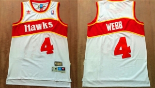 Vintage NBA Atlanta Hawks #4 Webb Retro Jersey 97345
