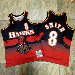 Vintage NBA Atlanta Hawks #8 Smith Mitchell & Ness Retro Jersey 97348