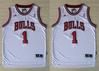 Vintage NBA Chicago Bulls #1 Derrick Rose Revolution 30 Swingman Home(White) Adidas Jersey 97447