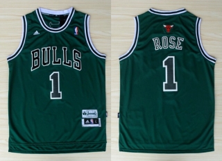 Vintage NBA Chicago Bulls #1 Derrick Rose Revolution 30 Swingman Road(Green) Adidas Jersey 97448