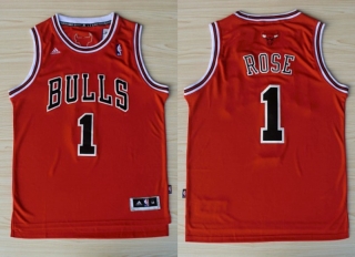 Vintage NBA Chicago Bulls #1 Derrick Rose Revolution 30 Swingman Road(Red) Adidas Jersey 97449