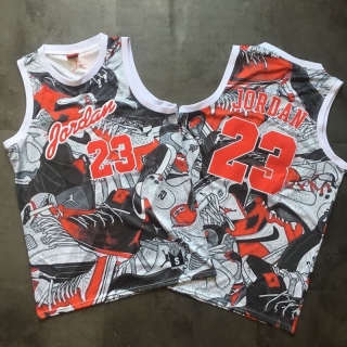 Chicago Bulls 23# Jordan Commemorative Edition Vintage NBA Printed and Densely Embroidered Jersey 97511