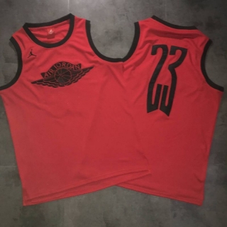 Chicago Bulls 23# Jordan Flying Wings Red Mesh Vintage NBA Dense Embroidery Jersey 97513