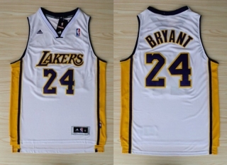 Vintage NBA Los Angeles Lakers #24 Kobe Bryant Revolution 30 Swingman Alternate(White) Adidas Jersey 98069