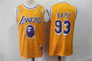 Vintage NBA Los Angeles Lakers #93 Bape Jersey 98148