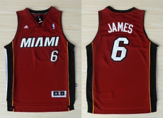 Vintage NBA Miami Heat #6 LeBron James Revolution 30 Swingman Alternate(Red) Adidas Jersey 98237