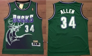 Vintage NBA Milwaukee Bucks #34  Allen Retro Jersey 98267