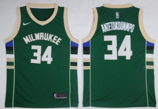 Vintage NBA Milwaukee Bucks #34 Antetokounmpo Jersey 98273