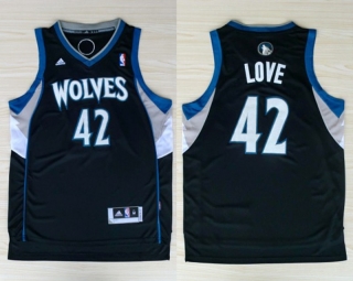 Vintage NBA MInnesota Timberwolves #42 Kevin Love Revolution 30 Swingman Alternate(Black) Adidas Jersey 98316