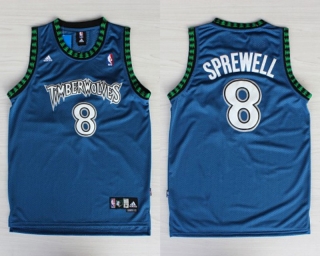 Vintage NBA Minnesota Timberwolves #8 Sprewell Retro Jersey 98320