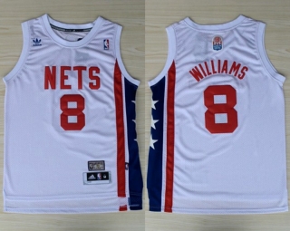Vintage NBA New Jersey Nets #8 Deron Williams ABA Retro Jersey 98406