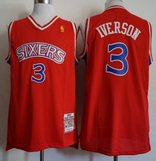 Vintage NBA Philadelphia 76ers #3 Iverson Retro Jersey 98530