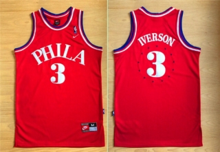 Vintage NBA Philadelphia 76ers #3 Iverson Retro Jersey 98532