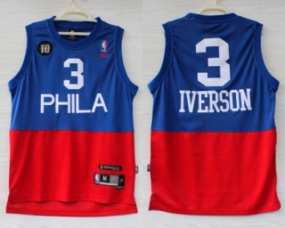 Vintage NBA Philadelphia 76ers #3 Iverson Retro Jersey 98534