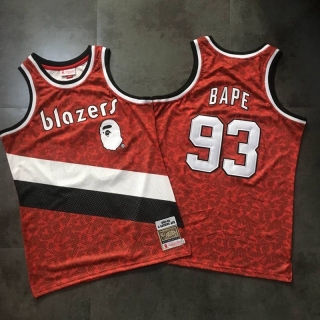 Vintage NBA Portland Trail Blazers BAPE x MITCHELL & NESS Jersey 98616