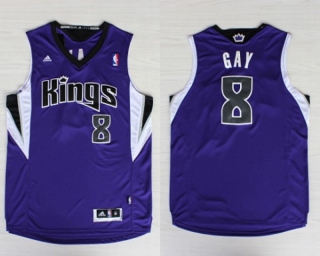 Vintage NBA Sacramento Kings #8 Gay Jersey 98632