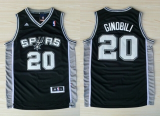 Vintage NBA San Antonio Spurs #20 Manu Ginobili Revolution 30 Swingman Road(Black) Adidas Jersey 98665
