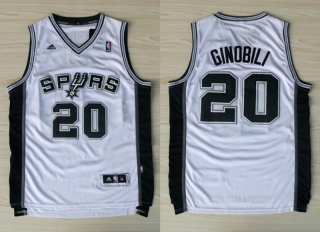 Vintage NBA San Antonio Spurs #20 Manu Ginobili Revolution 30 Swingman Home(White) Adidas Jersey 98664