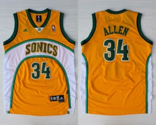 Vintage NBA Seattle Supersonics #34 Allen Jersey 98691