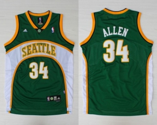 Vintage NBA Seattle Supersonics #34 Allen Jersey 98692
