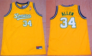 Vintage NBA Seattle Supersonics #34 Allen Retro Jersey 98694