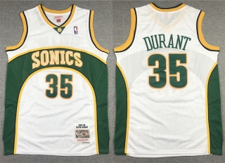 Vintage NBA Seattle Supersonics #35 Durant Retro Jersey 98697