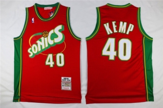 Vintage NBA Seattle Supersonics #40 Kemp Retro Jersey 98704