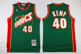 Vintage NBA Seattle Supersonics #40 Kemp Retro Jersey 98705
