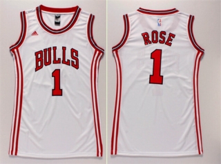Vintage NBA Chicago Bulls #1 Rose Women Jersey 98836