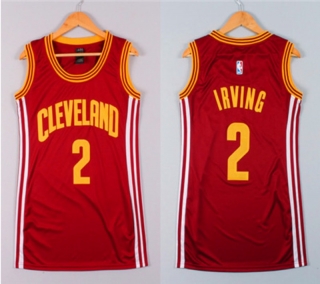 Vintage NBA Cleveland Cavaliers #2 Irving Women Jersey 98851