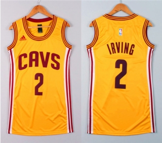 Vintage NBA Cleveland Cavaliers #2 Irving Women Jersey 98852