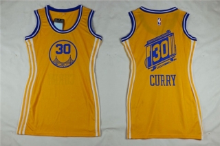 Vintage NBA Golden State Warriors #30 Curry Women Jersey 98863