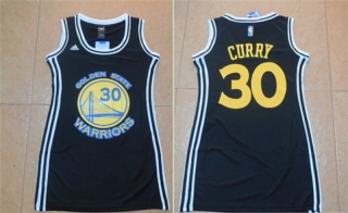 Vintage NBA Golden State Warriors #30 Curry Women Jersey 98865