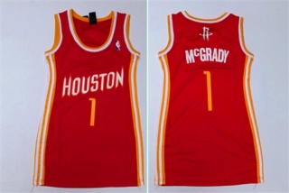 Vintage NBA Houston Rockets #1 McGrady SW Women Jersey 98867