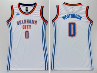 Vintage NBA Oklahoma City Thunder #0 Westbrook Women Jersey 98893
