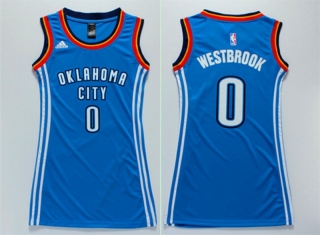 Vintage NBA Oklahoma City Thunder #0 Westbrook Women Jersey 98894