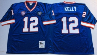 Vintage NFL Buffalo Bills Blue #12 Kelly Retro Jersey 98914