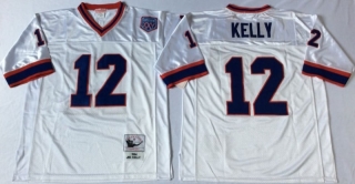 Vintage NFL Buffalo Bills White #12 KELLY Retro Jersey 98918