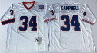 Vintage NFL Buffalo Bills White #34 CAMPBELL Retro Jersey 98919