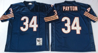 Vintage NFL Chicago Bears Blue #34 PAYTON Retro Jersey 98924