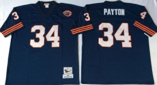 Vintage NFL Chicago Bears Blue #34 PAYTON Retro Jersey 98925