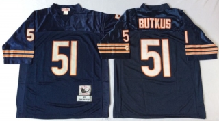 Vintage NFL Chicago Bears Blue #51 BUTKUS Retro Jersey 98930