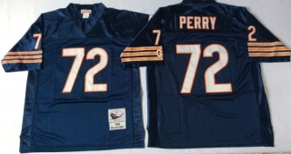Vintage NFL Chicago Bears Blue #72 PERRY Retro Jersey 98934