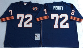Vintage NFL Chicago Bears Blue #72 PERRY Retro Jersey 98935
