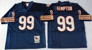 Vintage NFL Chicago Bears Blue #99 HAMPTON Retro Jersey 98938