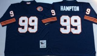 Vintage NFL Chicago Bears Blue #99 HAMPTON Retro Jersey 98939