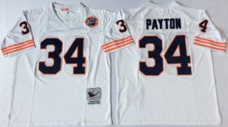 Vintage NFL Chicago Bears White #34 PAYTON Retro Jersey 98941