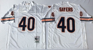 Vintage NFL Chicago Bears White #40 SAYERS Retro Jersey 98942